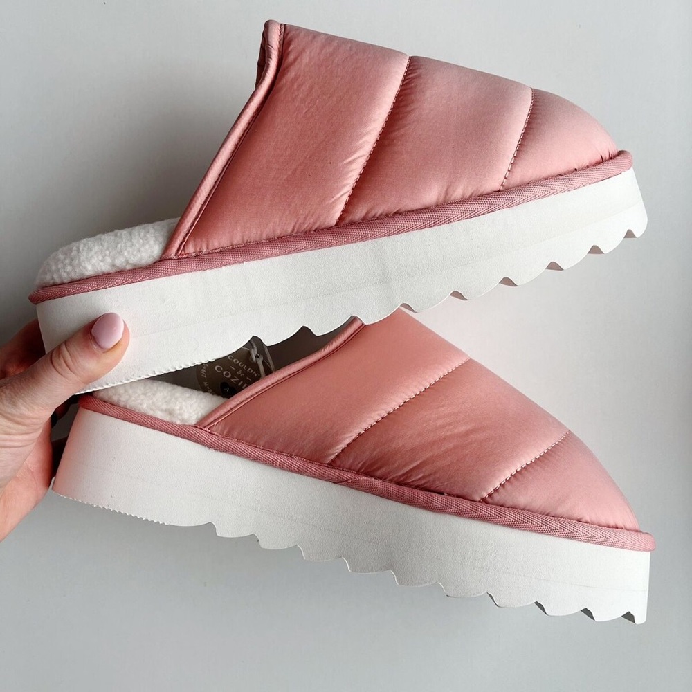 Anthropologie Maeve Platform Slippers Pink- M 8-9
